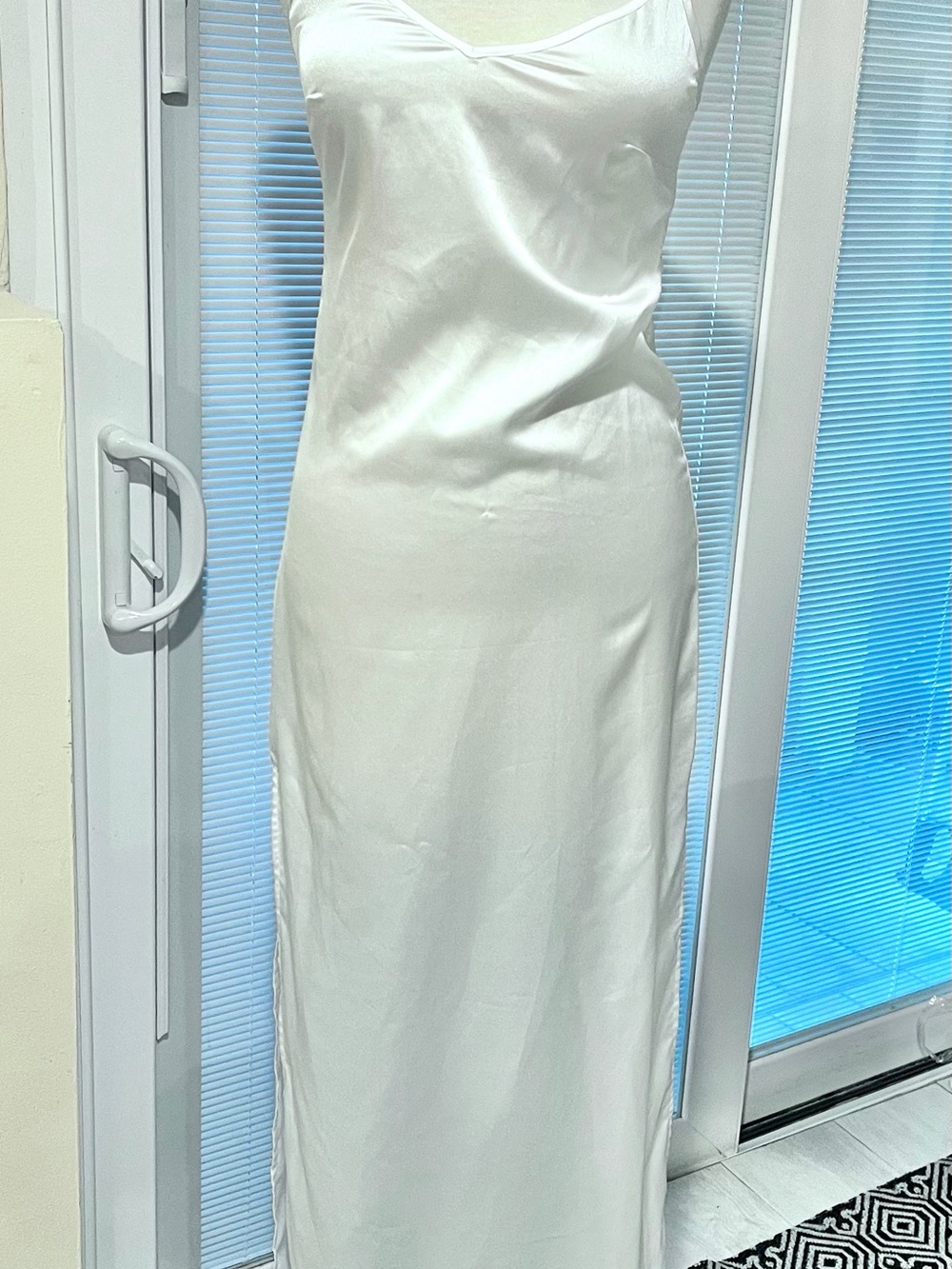 STAUD White Satin-Look Slip